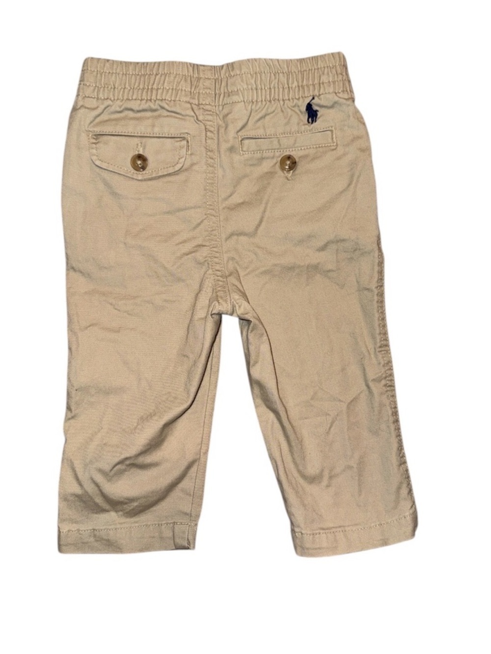 Ralph Lauren Toddler Khaki Chino Pants with Navy Pony